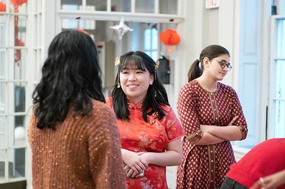 Photo of students celebrating Lunar New Year